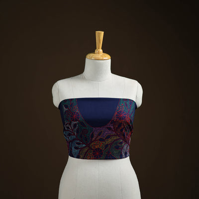 Bengal Kantha Hand Embroidered Cotton Blouse Piece 39