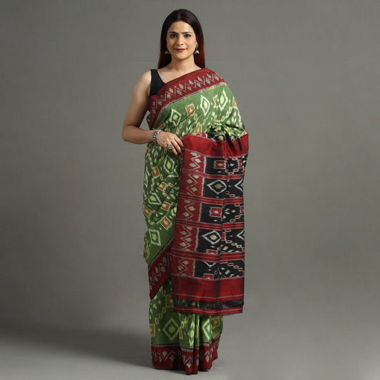 Pochampally Ikat Weave Handloom Cotton Saree 04