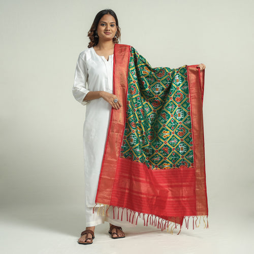 ikat silk dupatta