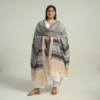 Black - Traditional Maheshwari Silk Bagh Print Dupatta 24