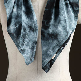 Shibori Tie-Dye Cotton Brooch Scarf 31