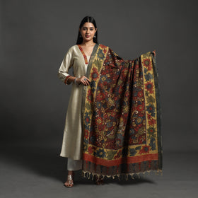 Brown - mangalagiri cotton handpainted pen work kalamkari