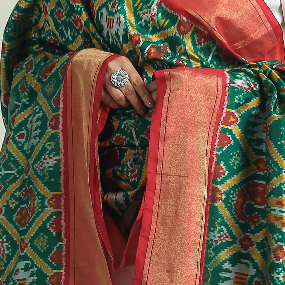 ikat silk dupatta