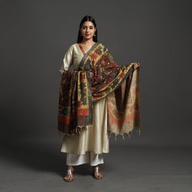 Brown - mangalagiri cotton handpainted pen work kalamkari