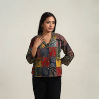 Patchwork Ajrakh Print Women's Jacket 04