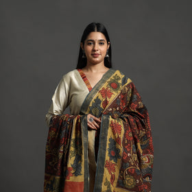 Brown - mangalagiri cotton handpainted pen work kalamkari