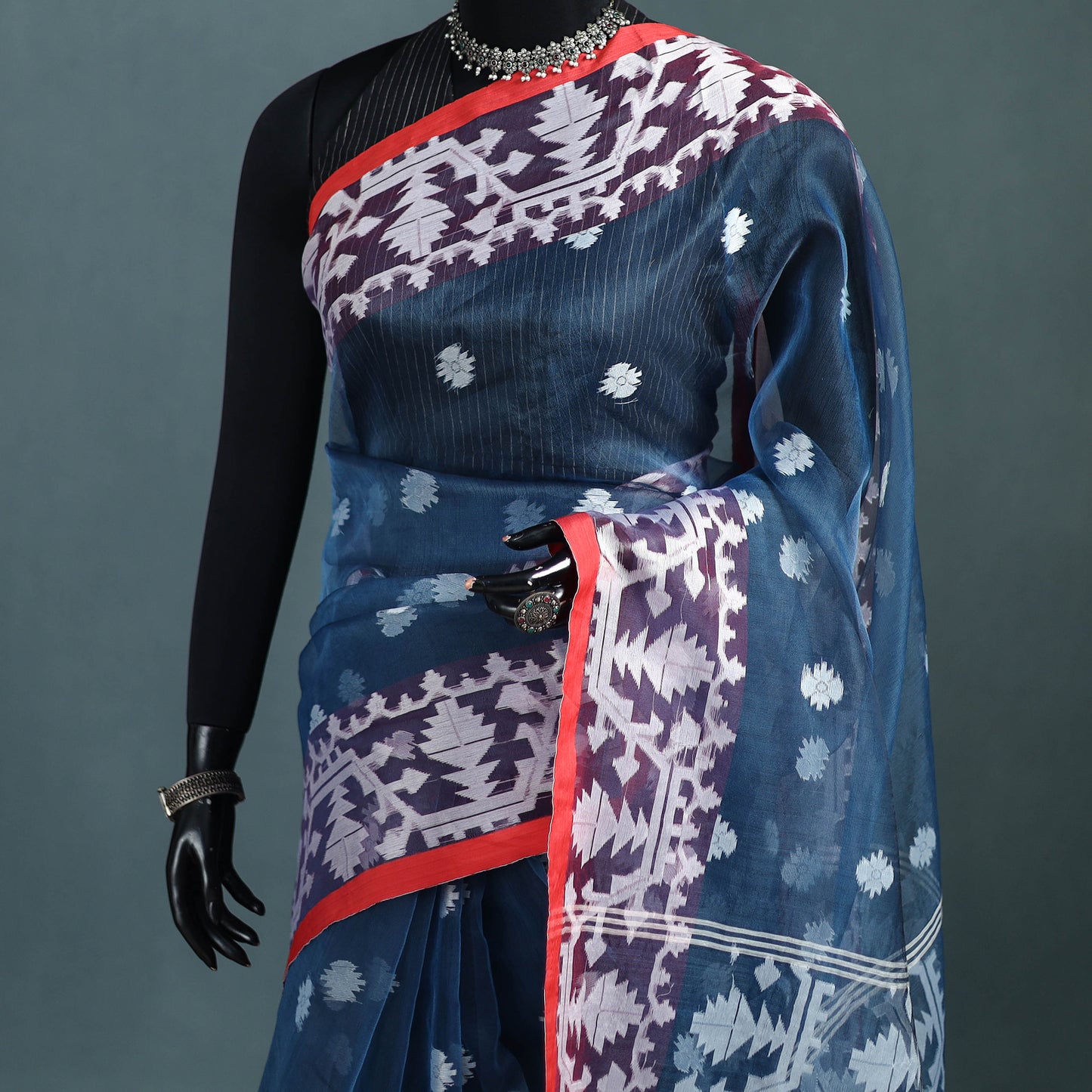 Bengal Pure Muslin Handloom Jamdani Saree 29