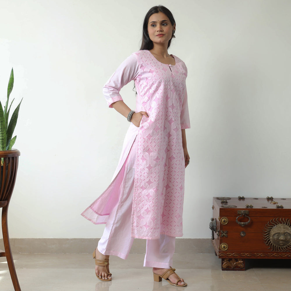 Applique Kurta Set