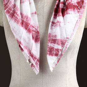 Shibori Tie-Dye Cotton Brooch Scarf 39