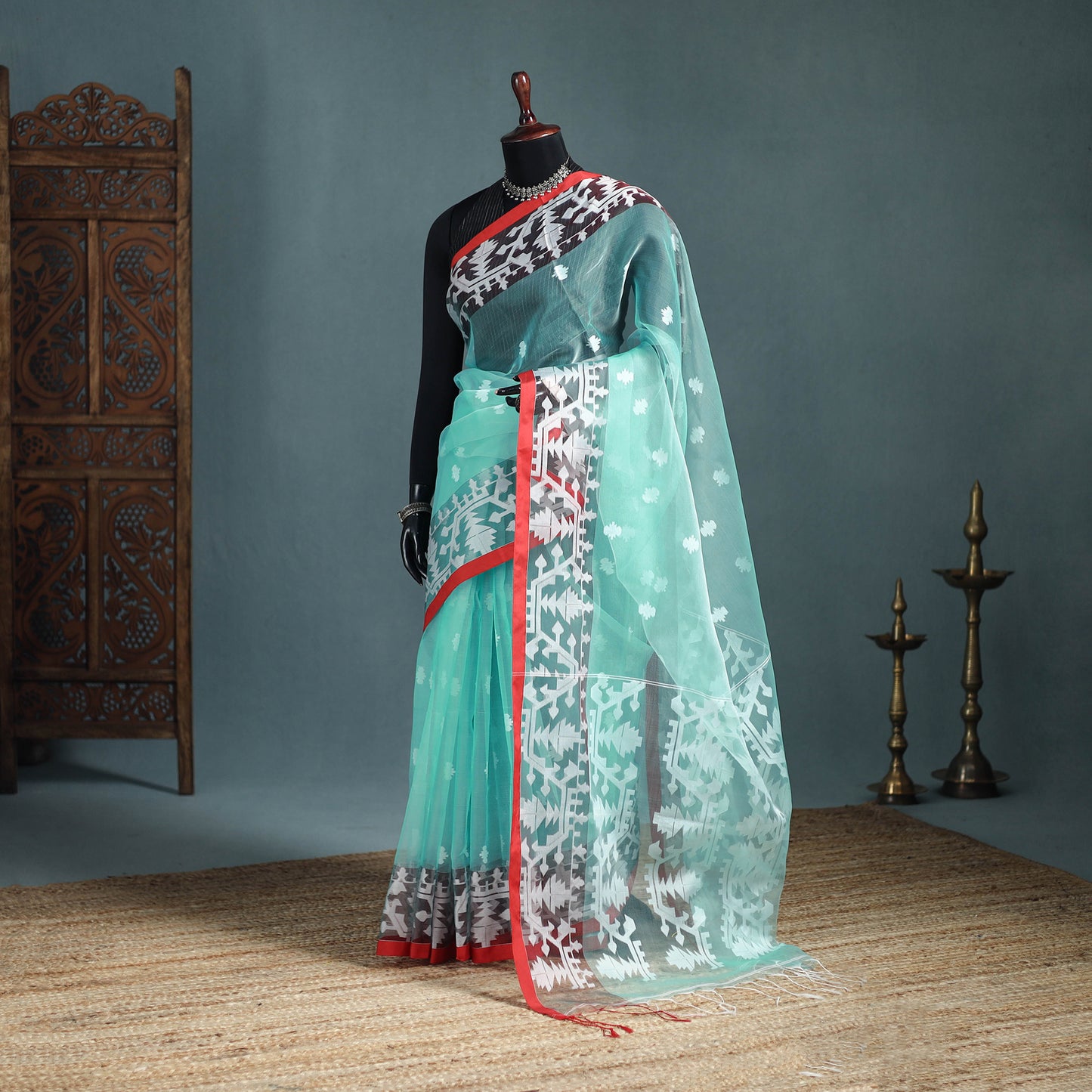 Bengal Pure Muslin Handloom Jamdani Saree 30
