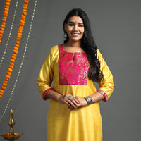 plain silk kurta