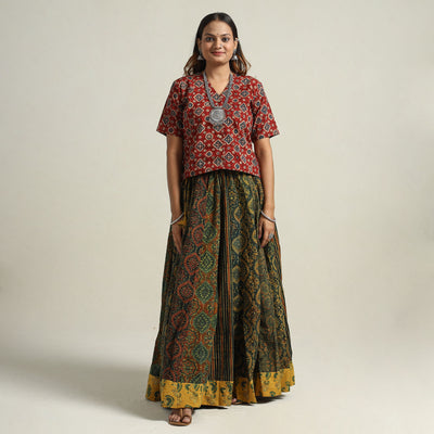 Ajrakh Patchwork Skirt 