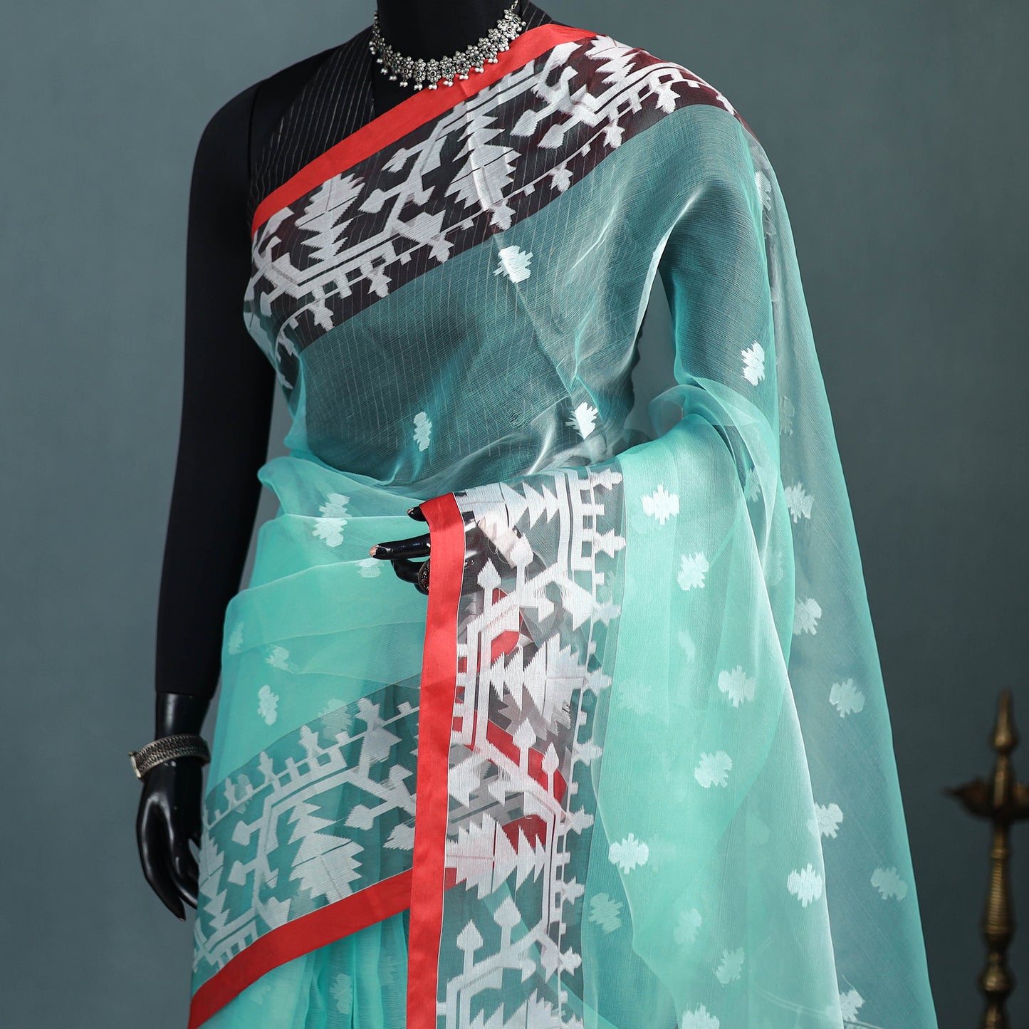 Bengal Pure Muslin Handloom Jamdani Saree 30