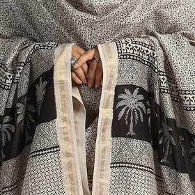 Grey - traditional maheshwari silk bagh dupatta 28