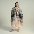 Grey - traditional maheshwari silk bagh dupatta 28