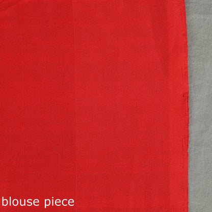 Blue - Pochampally Ikat Weave Handloom Cotton Saree 06