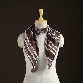 Shibori Tie-Dye Cotton Brooch Scarf 41
