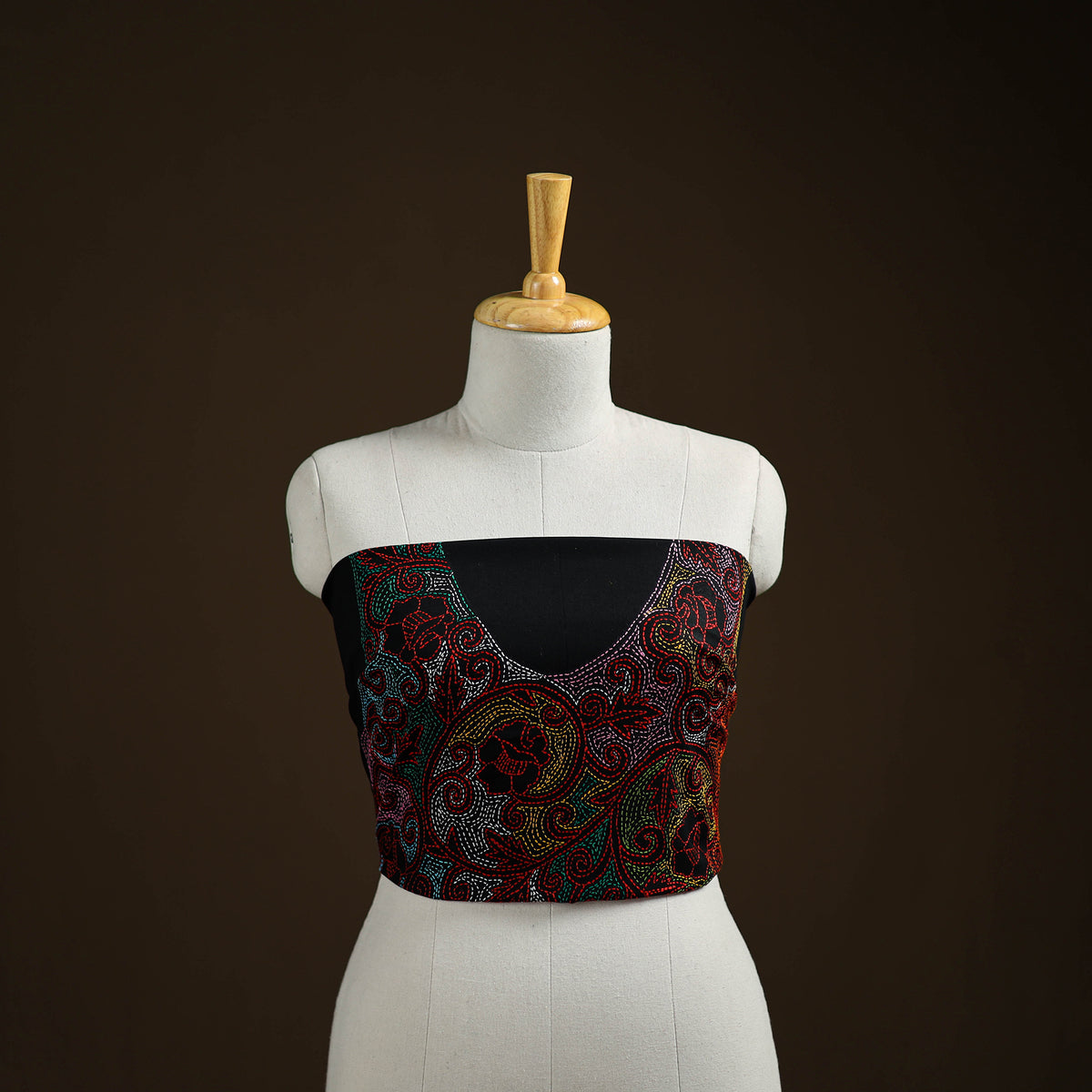 Bengal Kantha Hand Embroidered Cotton Blouse Piece 49