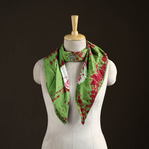 Shibori Tie-Dye Cotton Brooch Scarf 43