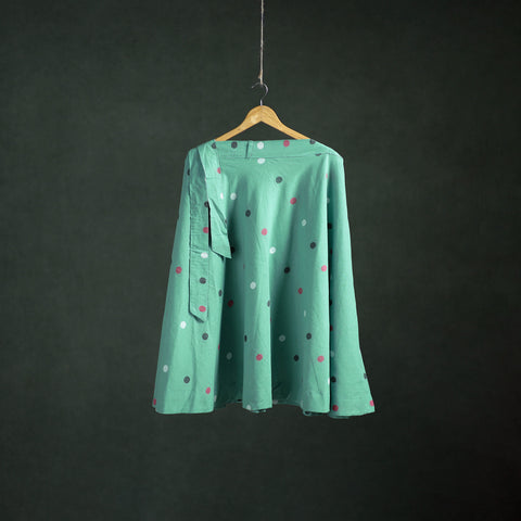 Green - Jacquard Cotton Wrap Around Skirt 154