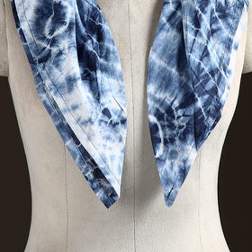 Shibori Tie-Dye Cotton Brooch Scarf 44