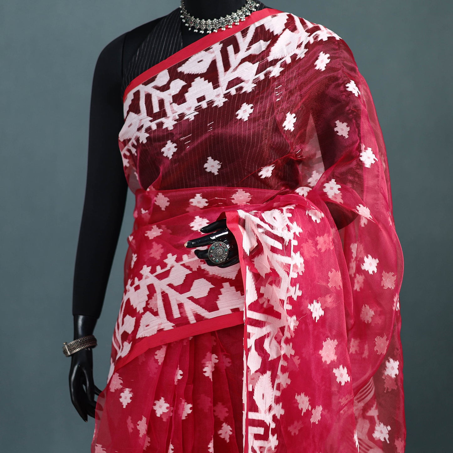 Bengal Pure Muslin Handloom Jamdani Saree 31