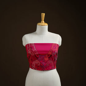 Bengal Kantha Hand Embroidered Cotton Blouse Piece 52