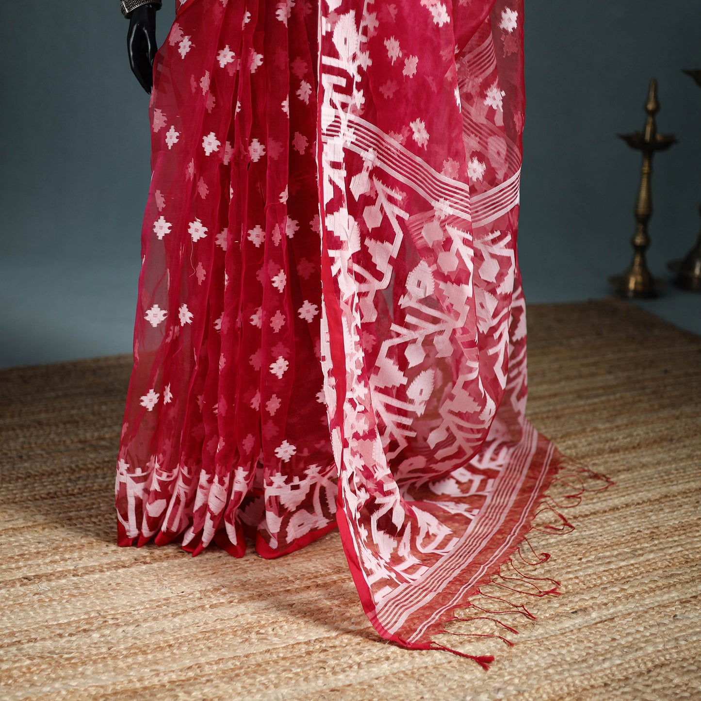 Bengal Pure Muslin Handloom Jamdani Saree 31
