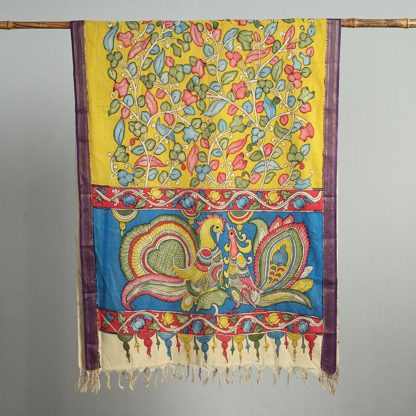 kalamkari handpainted dupatta