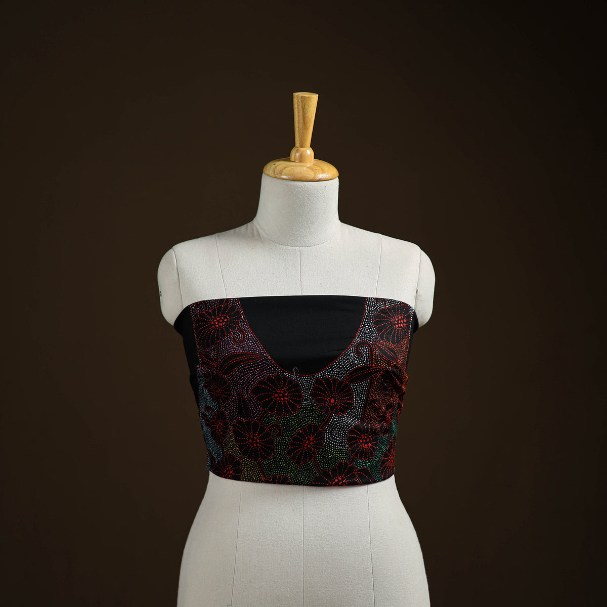 Bengal Kantha Hand Embroidered Cotton Blouse Piece 54