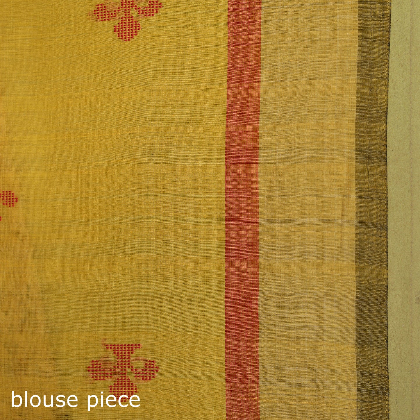 Yellow - handloom tussar silk thread buti stripes saree 49