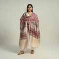 Red - traditional maheshwari silk bagh dupatta 32