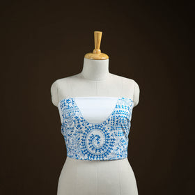 Bengal Kantha Hand Embroidered Cotton Blouse Piece 60