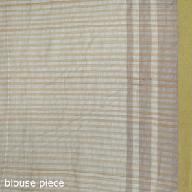Beige - trangle pattern with red buti extra weft handloom