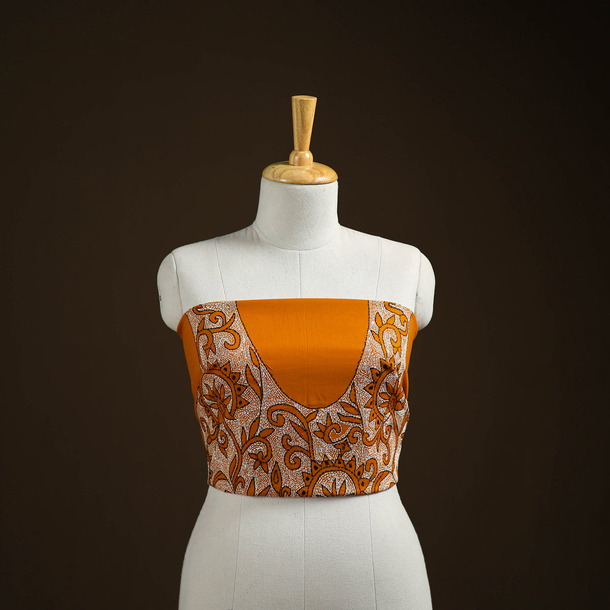 Bengal Kantha Hand Embroidered Cotton Blouse Piece 61