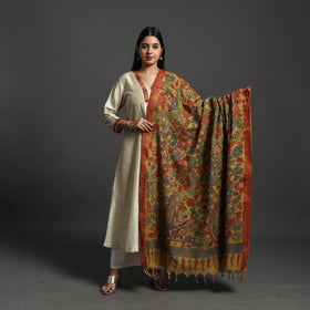 Yellow - mangalagiri cotton handpainted pen work kalamkari