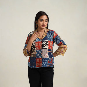 Multicolor - Patchwork Bindass Print Women's Jacket 09