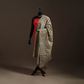 Multicolor - Bengal Hand Embroidery Patchwork Reversible Silk Kantha Dupatta 01