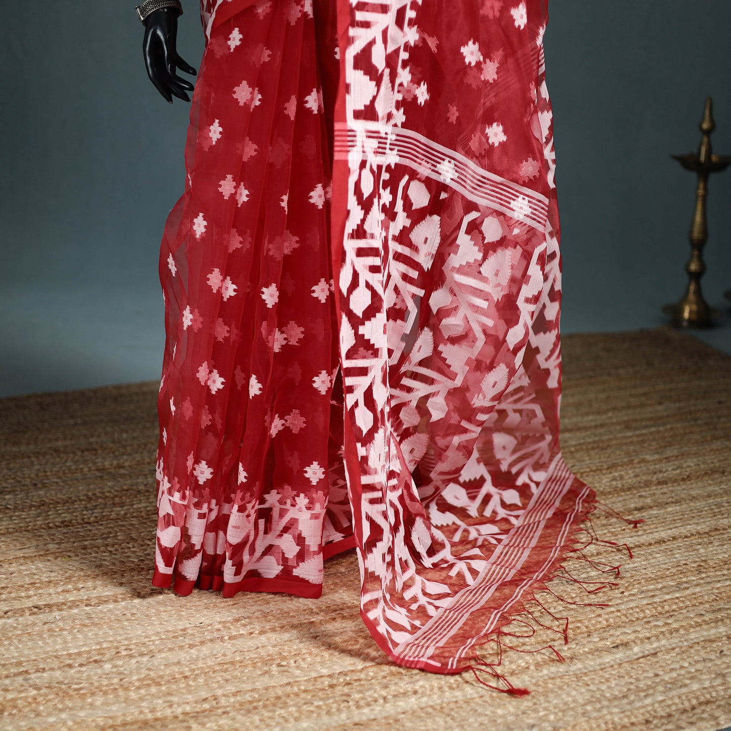 Bengal Pure Muslin Handloom Jamdani Saree 33