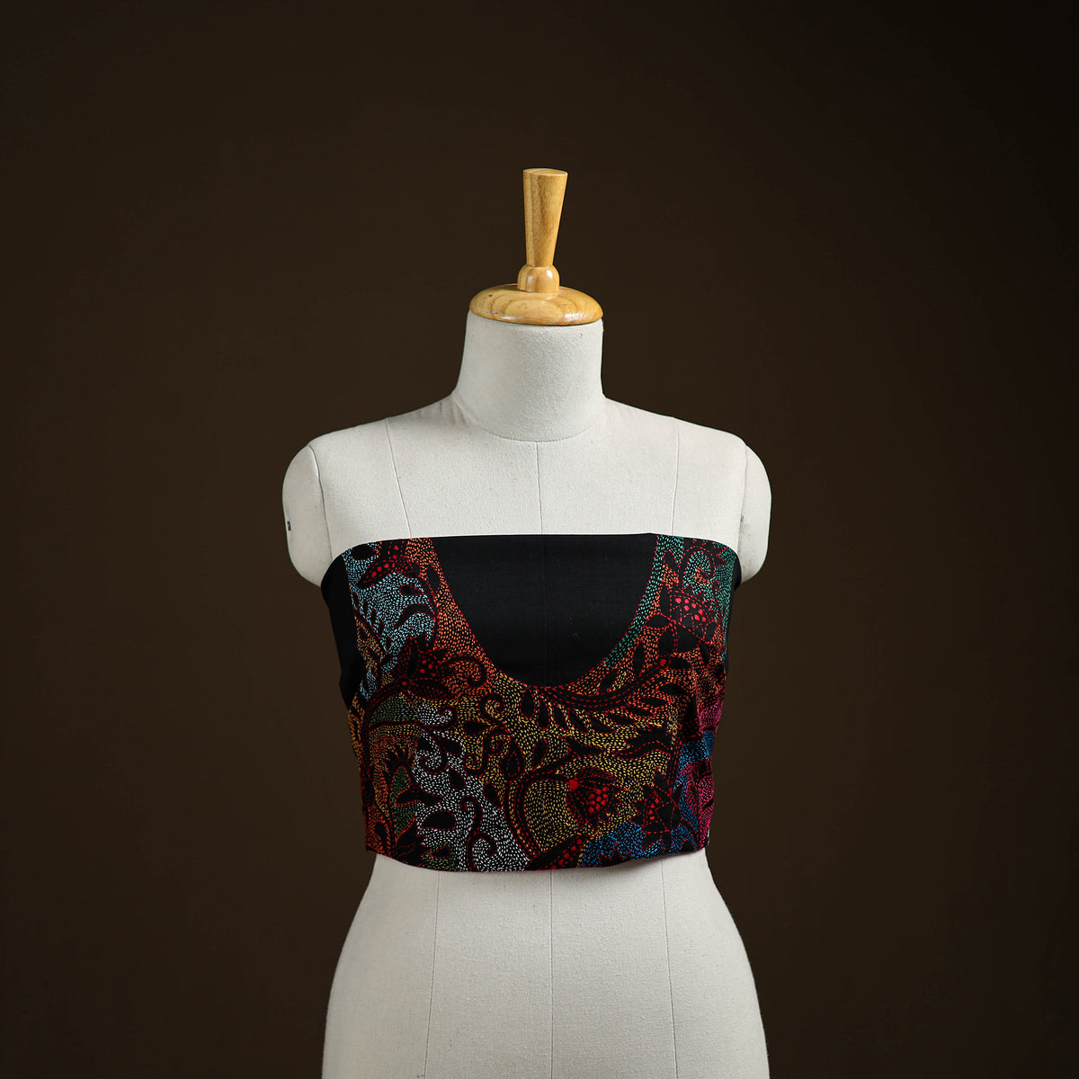 Bengal Kantha Hand Embroidered Cotton Blouse Piece 64