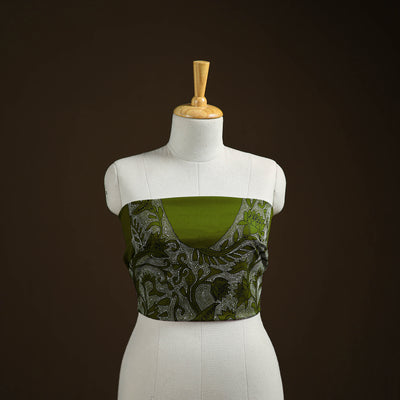 Bengal Kantha Hand Embroidered Cotton Blouse Piece 65