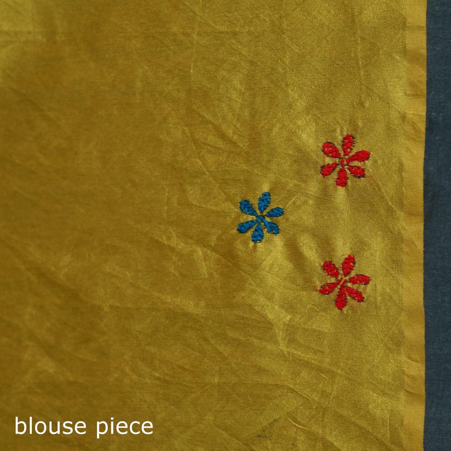 Yellow - Bengal Hand Embroidery Silk Nakshi Kantha Saree 12