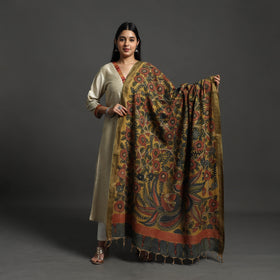 Yellow - mangalagiri cotton handpainted pen work kalamkari