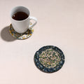  Upcycled Fabric Hand Braided Coaster 
