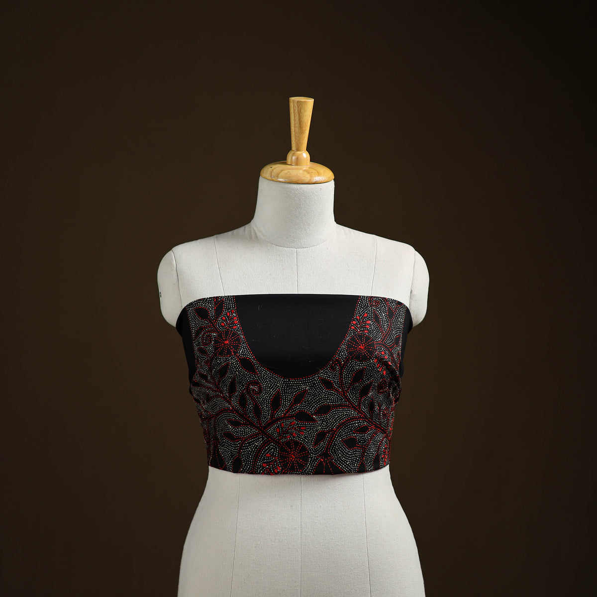 Bengal Kantha Hand Embroidered Cotton Blouse Piece 68