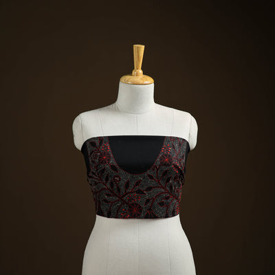 Bengal Kantha Hand Embroidered Cotton Blouse Piece 68