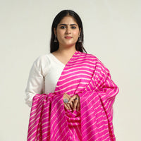 Traditional Tie & Dye Tussar Silk Leheriya Dupatta 01