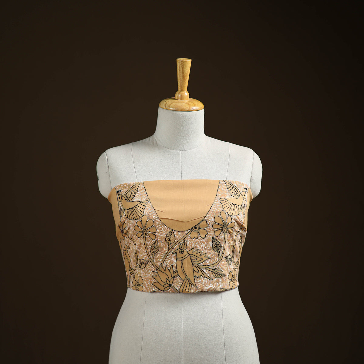 Bengal Kantha Hand Embroidered Cotton Blouse Piece 69