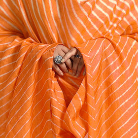 Traditional Tie & Dye Tussar Silk Leheriya Dupatta