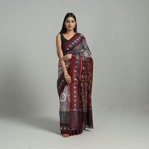 Multicolor - Ikat Weave Handloom Cotton Sambalpuri Saree 01